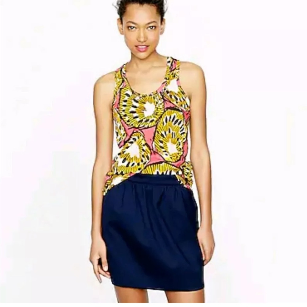 J.Crew Ratti Electric Kiwi Tank Top Shirt Style 8